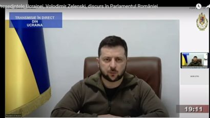 Discursul preşedintelui Ucrainei, Volodimir Zelenski, în Parlamentul României [VIDEO]