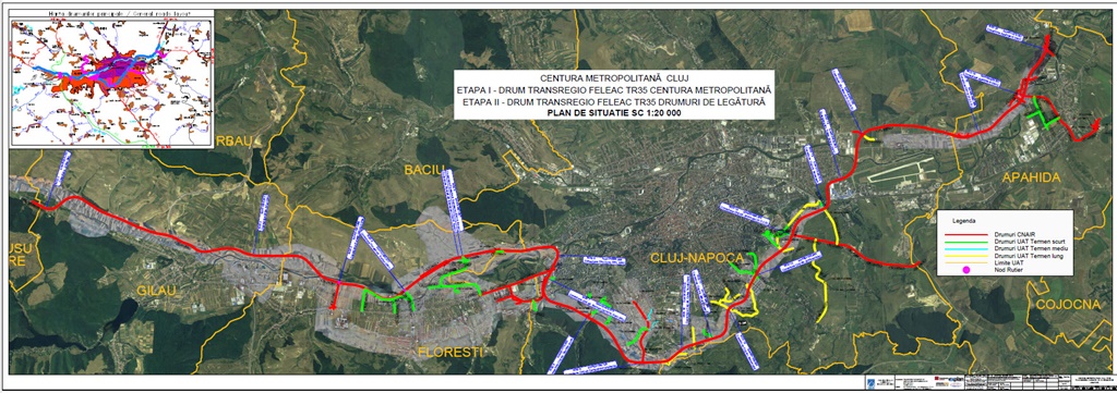 Primăria Cluj-Napoca a scos la licitație mai multe tronsoane din centura metropolitană a orașului