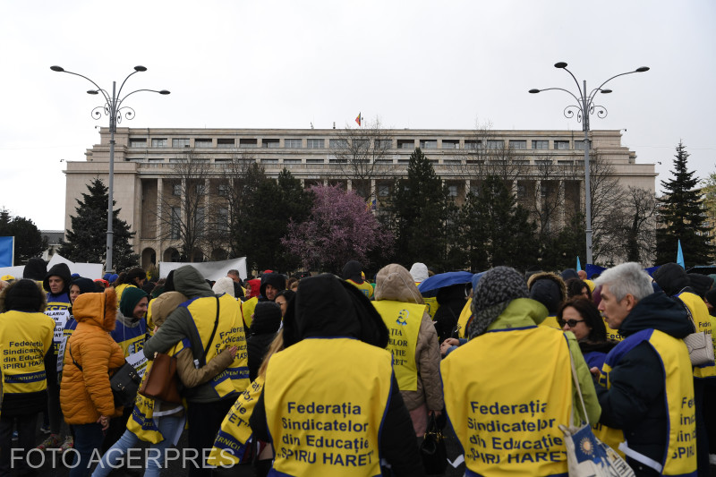 Marș de protest al sindicatelor din Educație