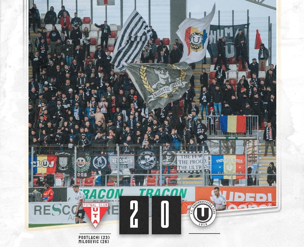 UTA Arad – U Cluj, în Superligă