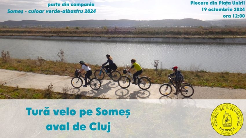 Tură velo pe malurile Someșului Mic aval de Cluj-Napoca Tură velo pe malurile Someșului Mic aval de Cluj-Napoca