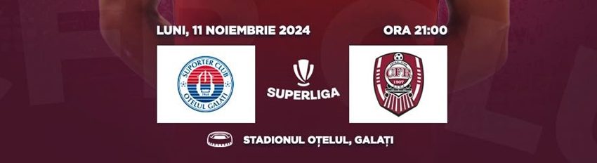 CFR își dispută restanța cu Oțelul Galați CFR își dispută restanța cu Oțelul Galați