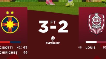 CFR Cluj a fost învinsă pe terenul formației FCSB