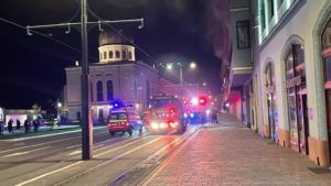 Incendiu în noaptea de Înviere la o clădire din centrul Oradiei
