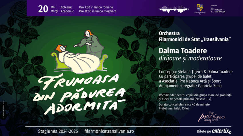 Concert pentru copii la filarmonică – Frumoasa din pădurea adormită Concert pentru copii la filarmonică – Frumoasa din pădurea adormită