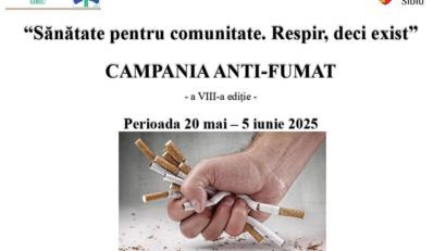 Campania Antifumat revine la Sibiu: „Respir, deci exist”