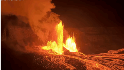Erupție spectaculoasă a vulcanului Kilauea – Jeturi de lavă de 300 de metri înălțime