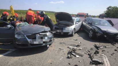 Grav accident rutier: un copil și o femeie, în stare gravă