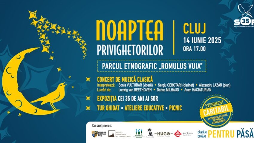 Noaptea Privighetorilor 2025: cântăm, donăm pentru păsări Noaptea Privighetorilor 2025: cântăm, donăm pentru păsări