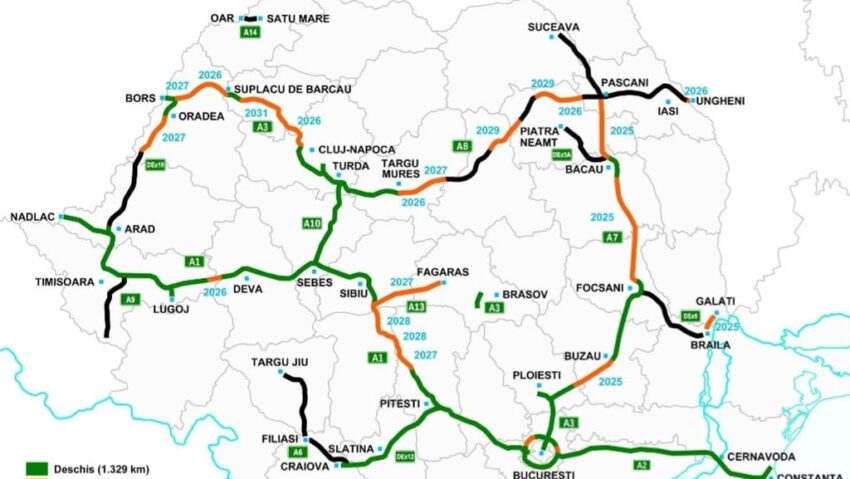Când va fi gata autostrada care unește Transilvania de Marea Neagră