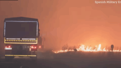 Un român a murit în incendiul de lângă Madrid
