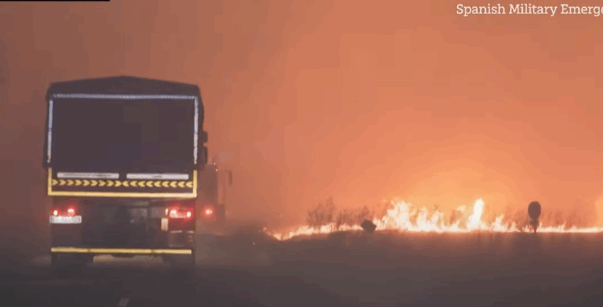 Un român a murit în incendiul de lângă Madrid