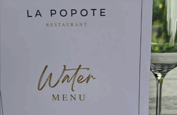 Apă la preț de vin, servită cu stea Michelin Apă la preț de vin, servită cu stea Michelin