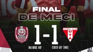 CFR Cluj, doar egal cu UTA
