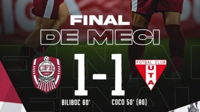 CFR Cluj, doar egal cu UTA