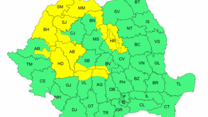 ANM: Cod galben de instabilitate atmosferică