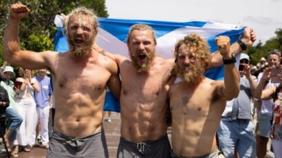 Trei frați, un ocean, un record mondial