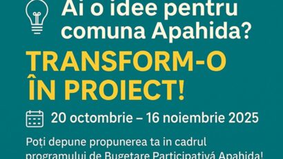 Apahida alocă 250 de mii de lei pentru programul de bugetare participativă
