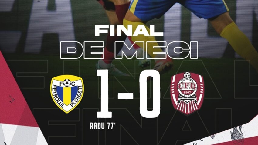 CFR Cluj, învinsă la Ploiești, scor 1-0