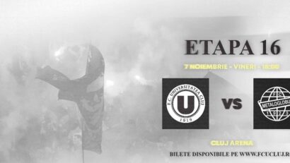 U Cluj – Metaloglobus București, la fotbal