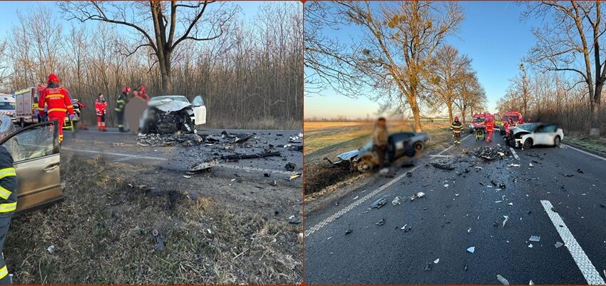 Trei persoane, rănite într-un accident