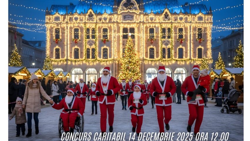 Moș Crăciun aleargă pentru sănătate