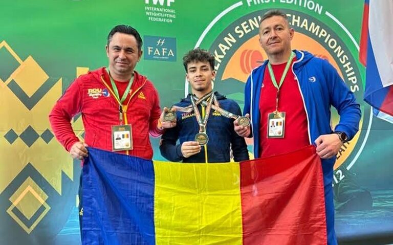Aur și argint pentru un halterofil bistrițean la Campionatul Balcanic de Seniori