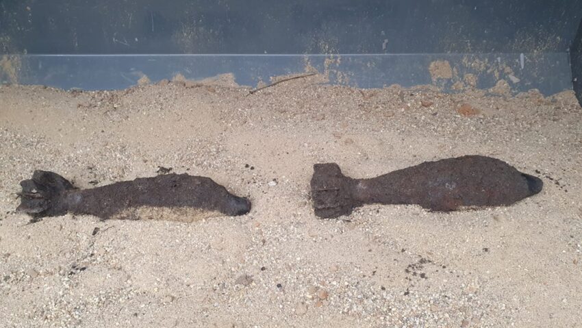 Bombe de artilerie neexplodate descoperite cu ocazia lucrărilor la pasaj