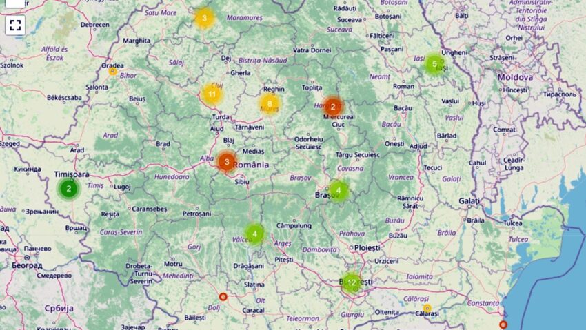 Cluj-Napoca, un oraș cu aer curat doar ocazional, arată datele Strop de Aer