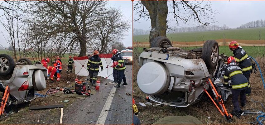 Impact fatal între două autoturisme