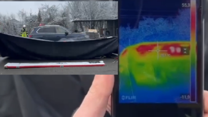 Intervenție în premieră a pompierilor la un incendiu de autoturism hibrid | VIDEO