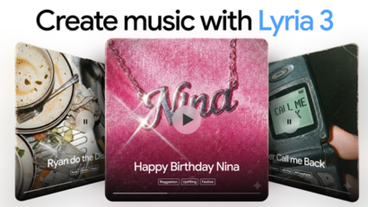 Piese muzicale create de AI după o emisie sau o fotografie, în Gemini, cu Lyria 3