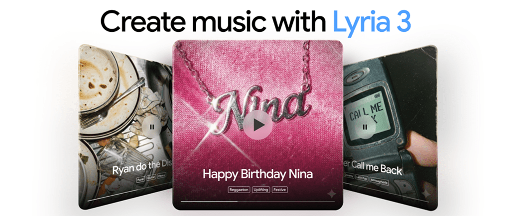 Piese muzicale create de AI după o emisie sau o fotografie, în Gemini, cu Lyria 3