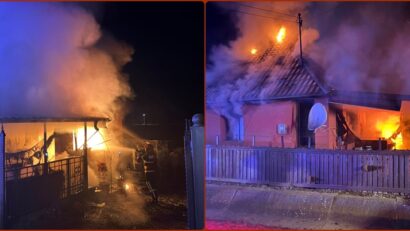 Casă făcută scrum peste noapte