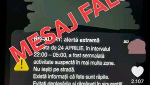 MAI: Mesaj fals RO-ALERT pus în circulaţie pe reţelele de socializare
