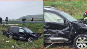 Mașină lovită de tren