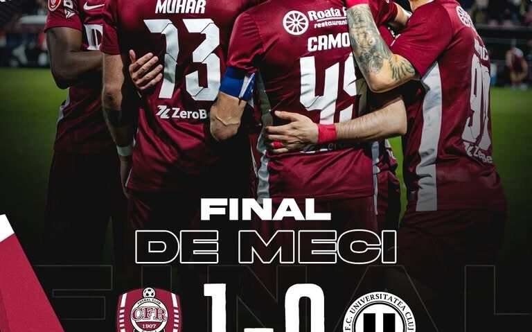 CFR a câștigat derby-ul cu Universitatea Cluj