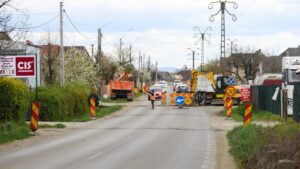 Trafic îngreunat în Satu Nou de Jos din cauza lucrărilor de modernizare pe DJ 182B Baia Mare – Coaș