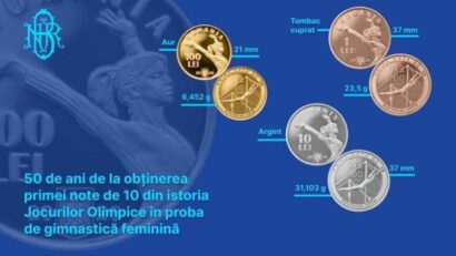 Nadia Comăneci, celebrată pe monede lansate de BNR