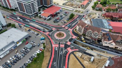 Trafic schimbat complet în Oradea: s-a deschis circulația la noul pasaj