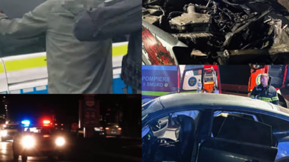 Șofer fugar depistat de polițiști după ce a provocat un accident cu victimă