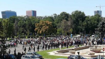 Protest cu incidente la București