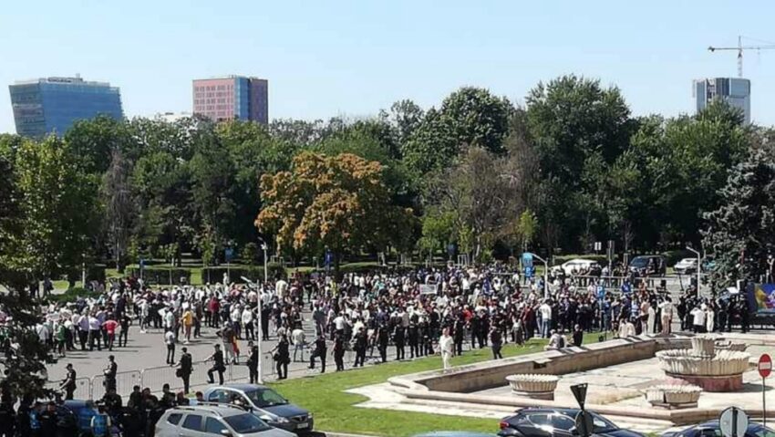 Protest cu incidente la București