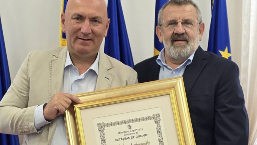 Adrian Titieni, Cetățean de Onoare al municipiului Bistrița