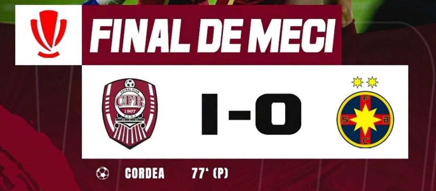CFR Cluj a câștigat duelul cu FCSB, scor 1-0