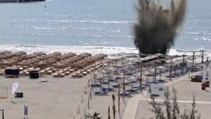 Alertă pe litoral: fragment de dronă cu explozibil, la Olimp