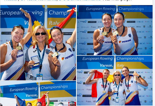 4 medalii pentru România în finalele Campionatelor Europene de canotaj