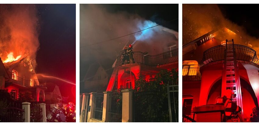 Incendiu violent, în toiul nopții
