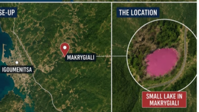 Fenomen spectaculos: un lac a căpătat culoarea roz-fucsia