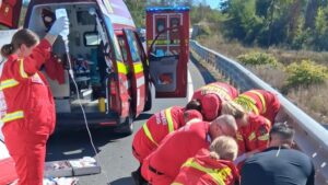 Accident grav pe DN 76: un motociclist este resuscitat | UPDATE